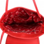 Beau Design Stylish  Red Color Imported PU Leather  Tote Handbag With For Women's/Ladies/Girls